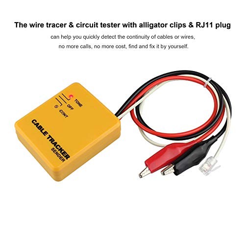 Electrical Wire Tracer Circuit Tester w/Tone Generator & Probe Kit, Cable