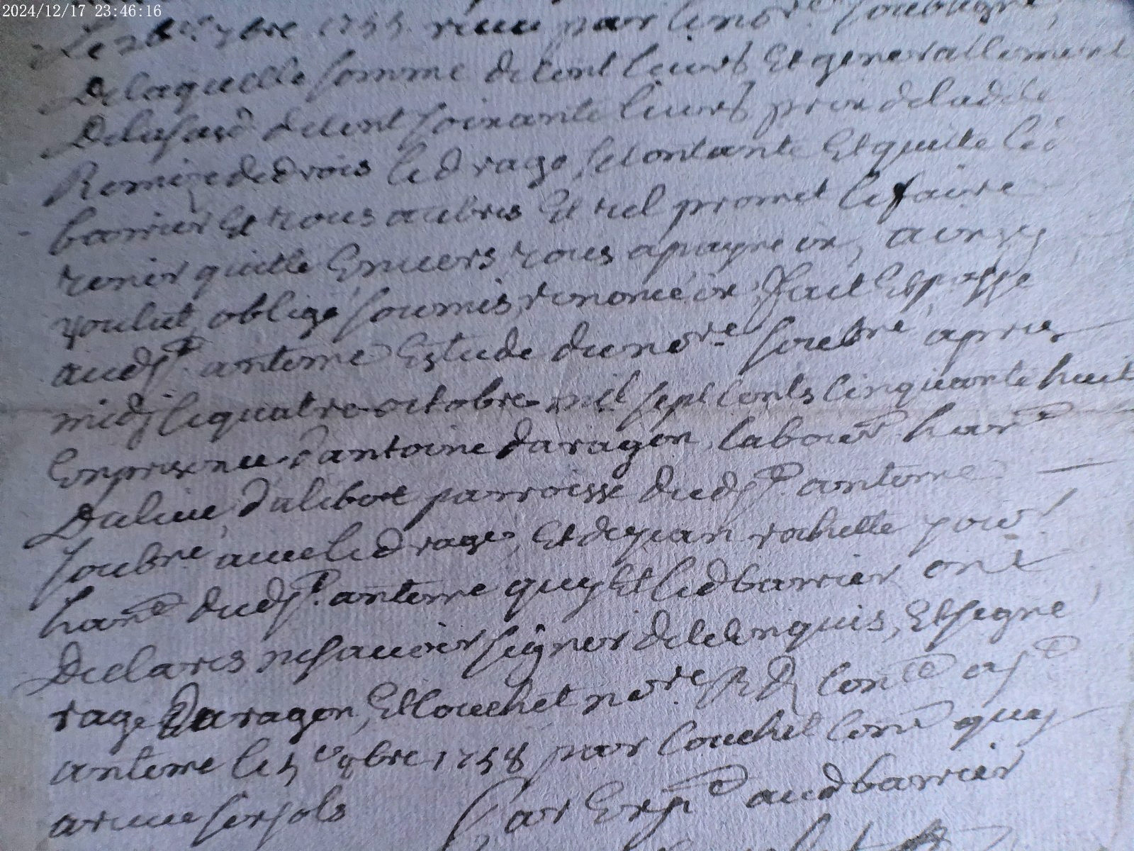 LOT OF TWO OLD DOCUMENTS from 1700s
