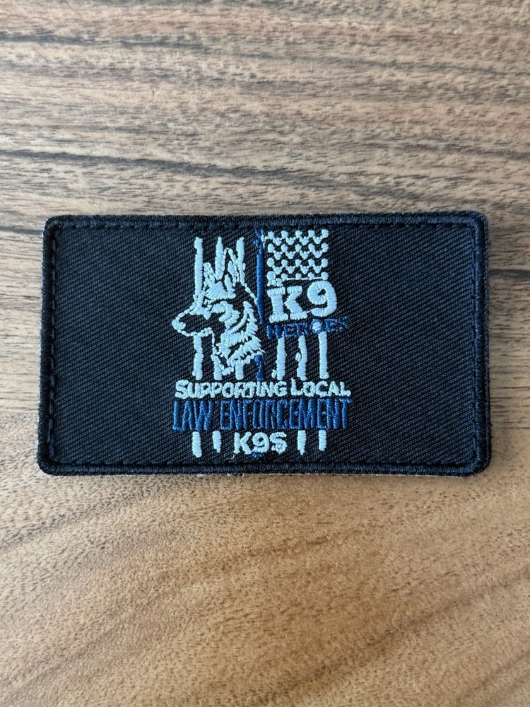 K9 - Supporting Local Law Enforcement - Tactical Moral Patch - Hook & Loop