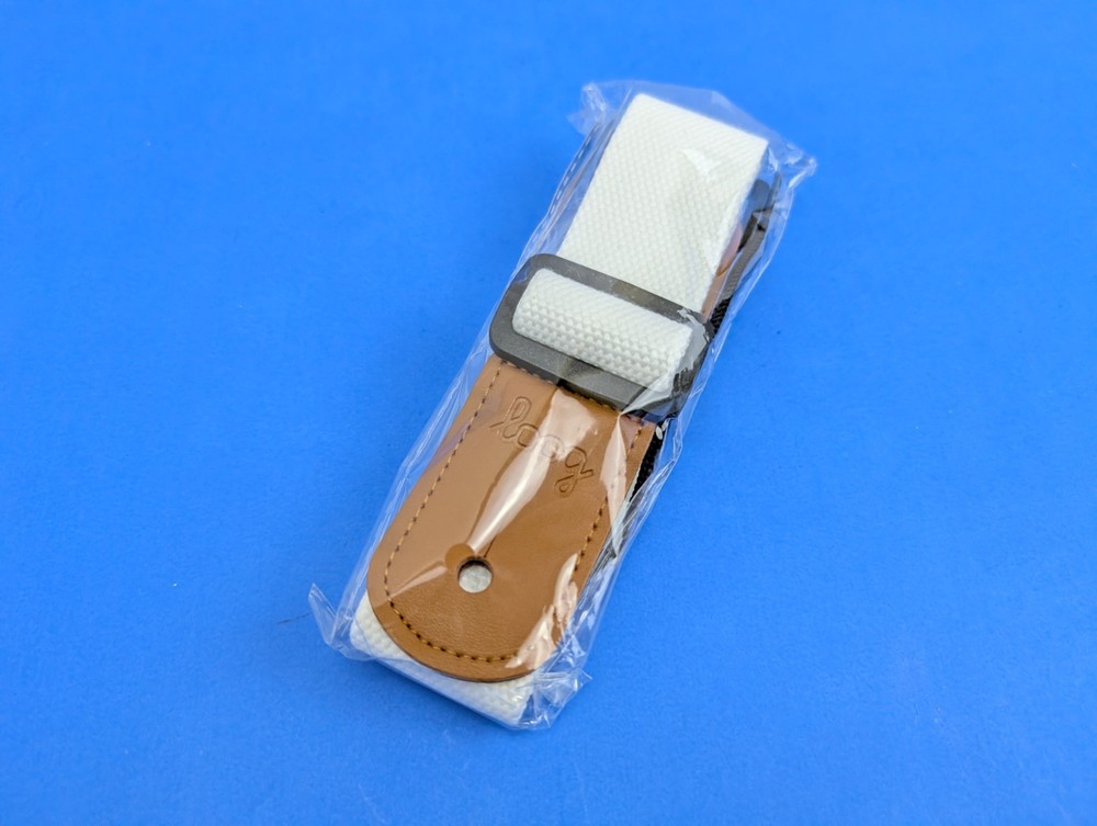 Loog White Leather Guitar Strap