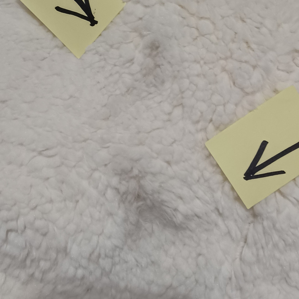 Pottery Barn Teen Recycled Sherpa 41" Faux Fur Bean Bag Sample Surface Dirt NWT