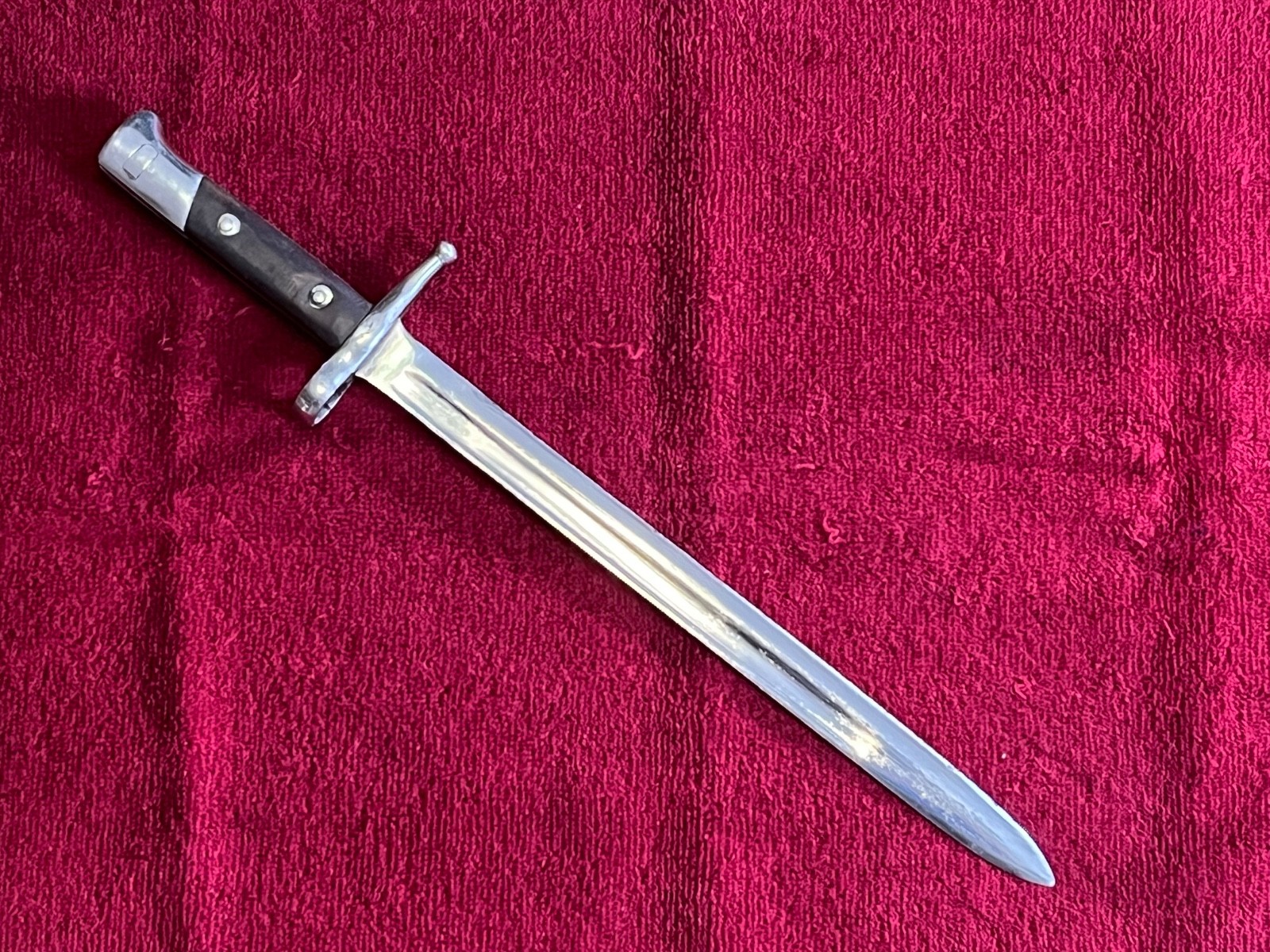 WWI ITALIAN M70/15 VETTERLI BAYONET ON M91 PATTERN