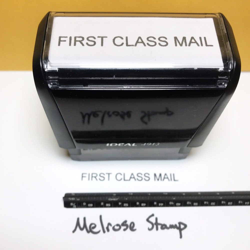 First Class Mail Self Inking Rubber Stamp Black Ink Ideal 4913