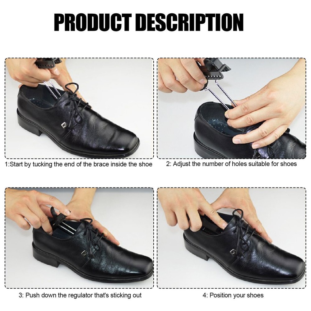 20 Pcs Men Adjustable Form Plastic Shoe Tree Shaper Keeper Boot Shoe Stretcher