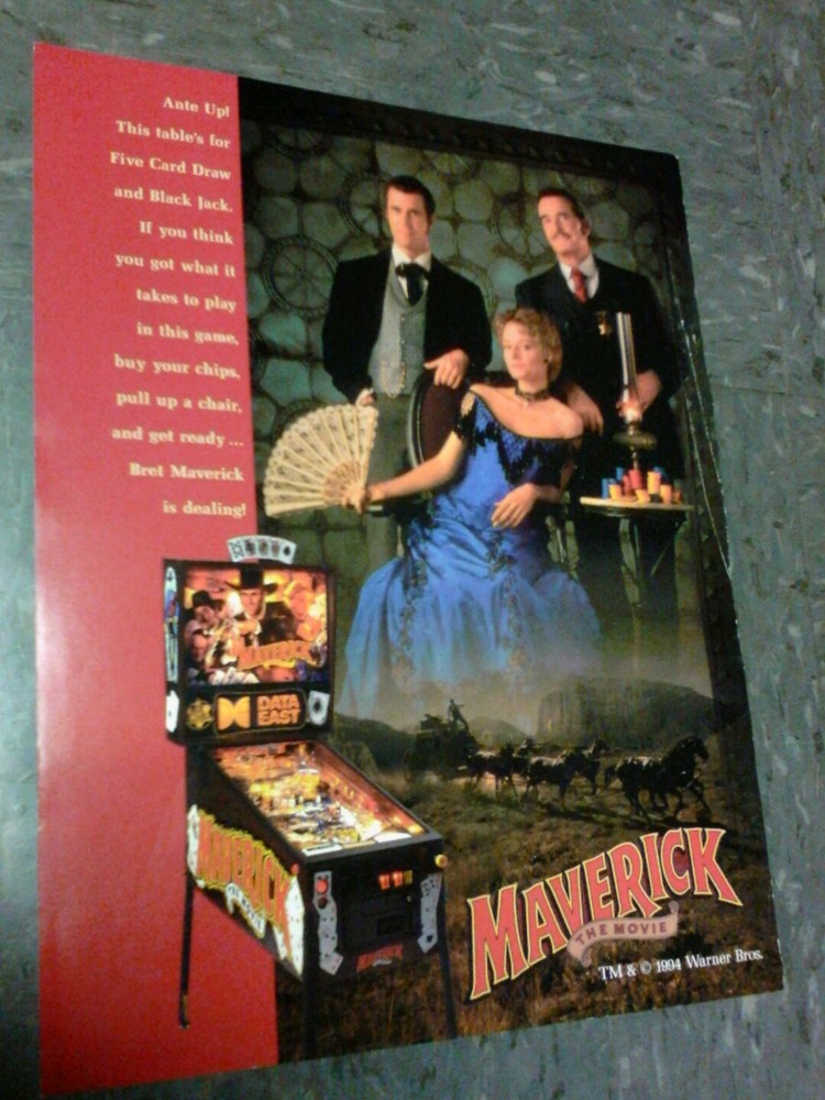 Data East MAVERICK flyer- good original