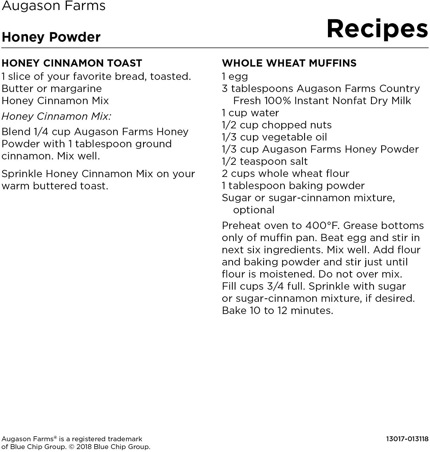 Augason Farms Honey Powder, 3 LBS #10 Can Long Term Emergency Survival Food 30Yr