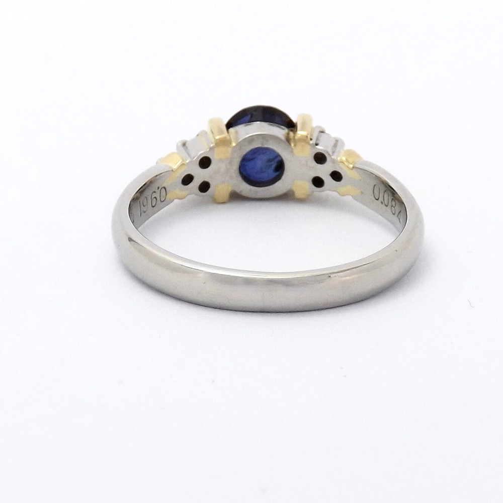 Solid Platinum 18k Gold Natural Blue Sapphire Diamond Engagement Ring Setting