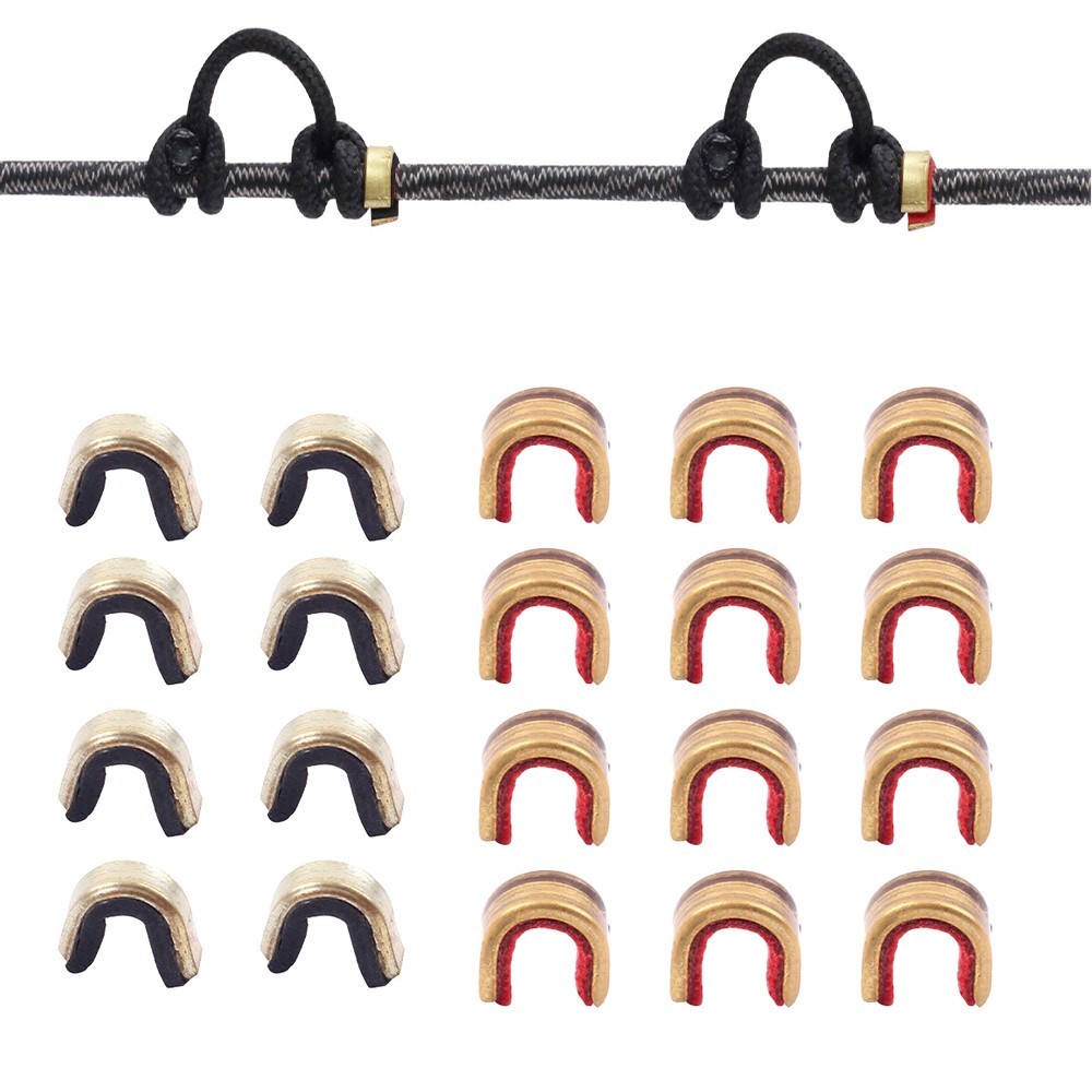 20-100x Archery Bow String Nock Points Brass Buckle Clips Nocking Protector Bow