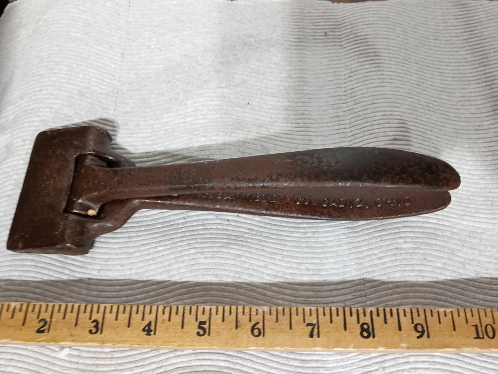 Antique W.F. GAMMETER Blacksmith Forge Iron Tool Tongs Pliers METAL BENDER B38