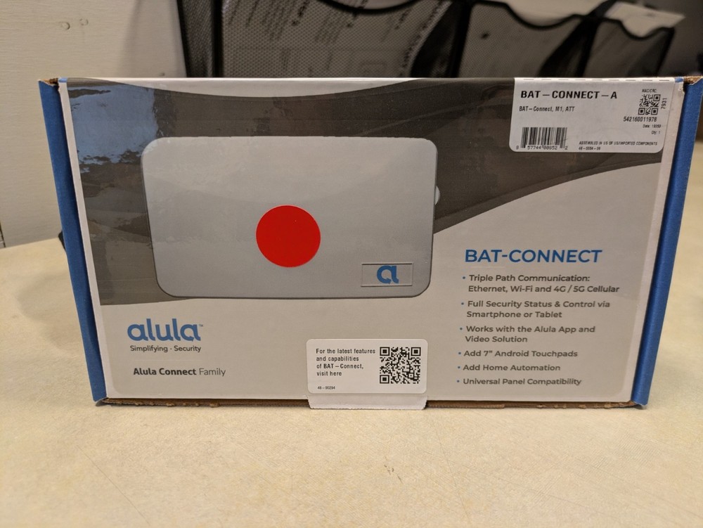 Alula Wireless Tri-path Communicator,5G Ready, AT&T, BAT-CONNECT-A