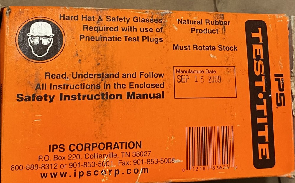 Test-Tite 83624 Pressure Relief Pneumatic Test Plug 4"