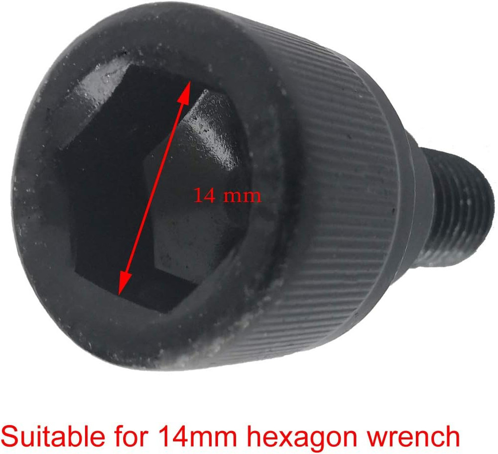 Hex socket Replacement Bolts Barbell Screw for Olympic Bars 2-Piece (14mm Hex...