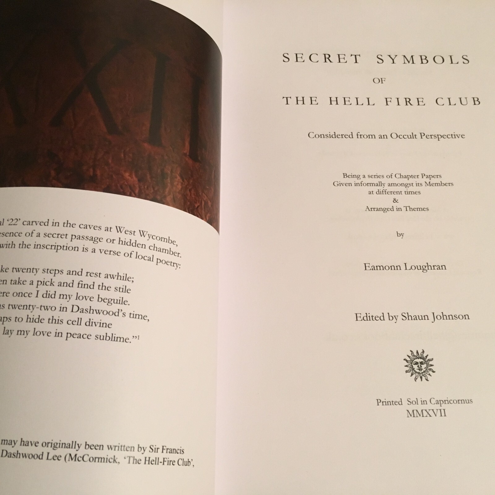 Secret Symbols of The Hell Fire Club leather copy Dashwood West Wycombe occult