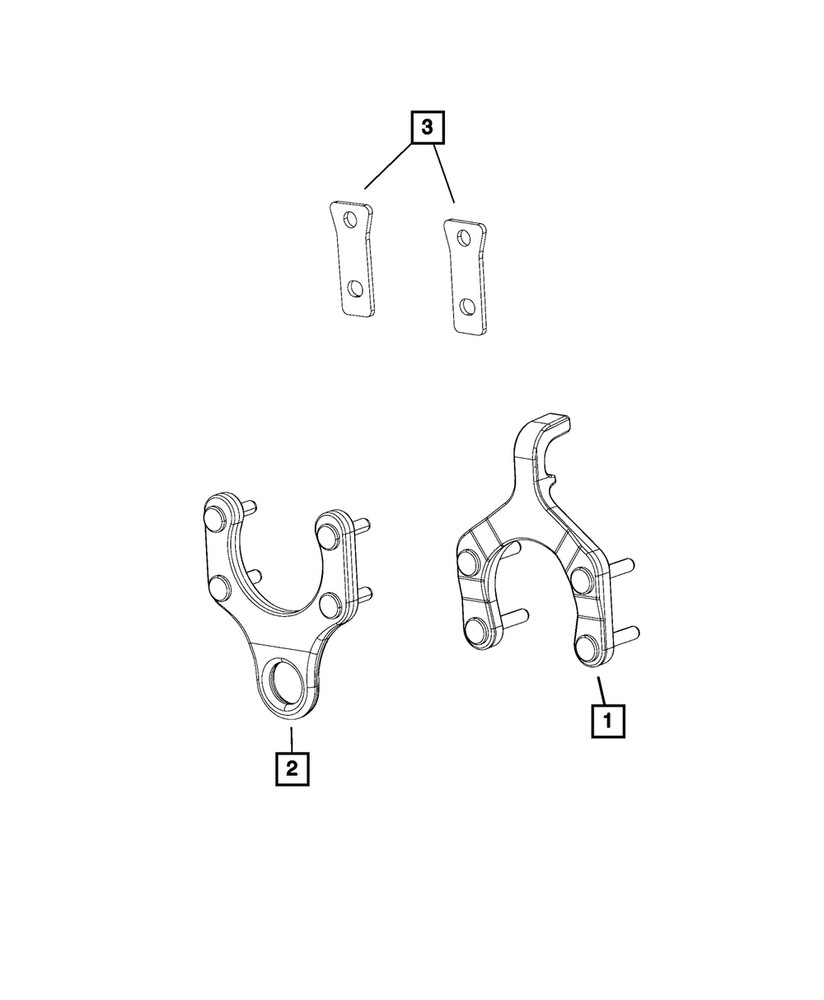 Genuine Mopar Front Tow Hook Reinforcement 52126153AA