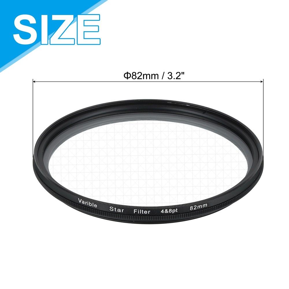 82mm Variable Star Filter 4-8 Points for Night Scenery Glassworks,1Pcs