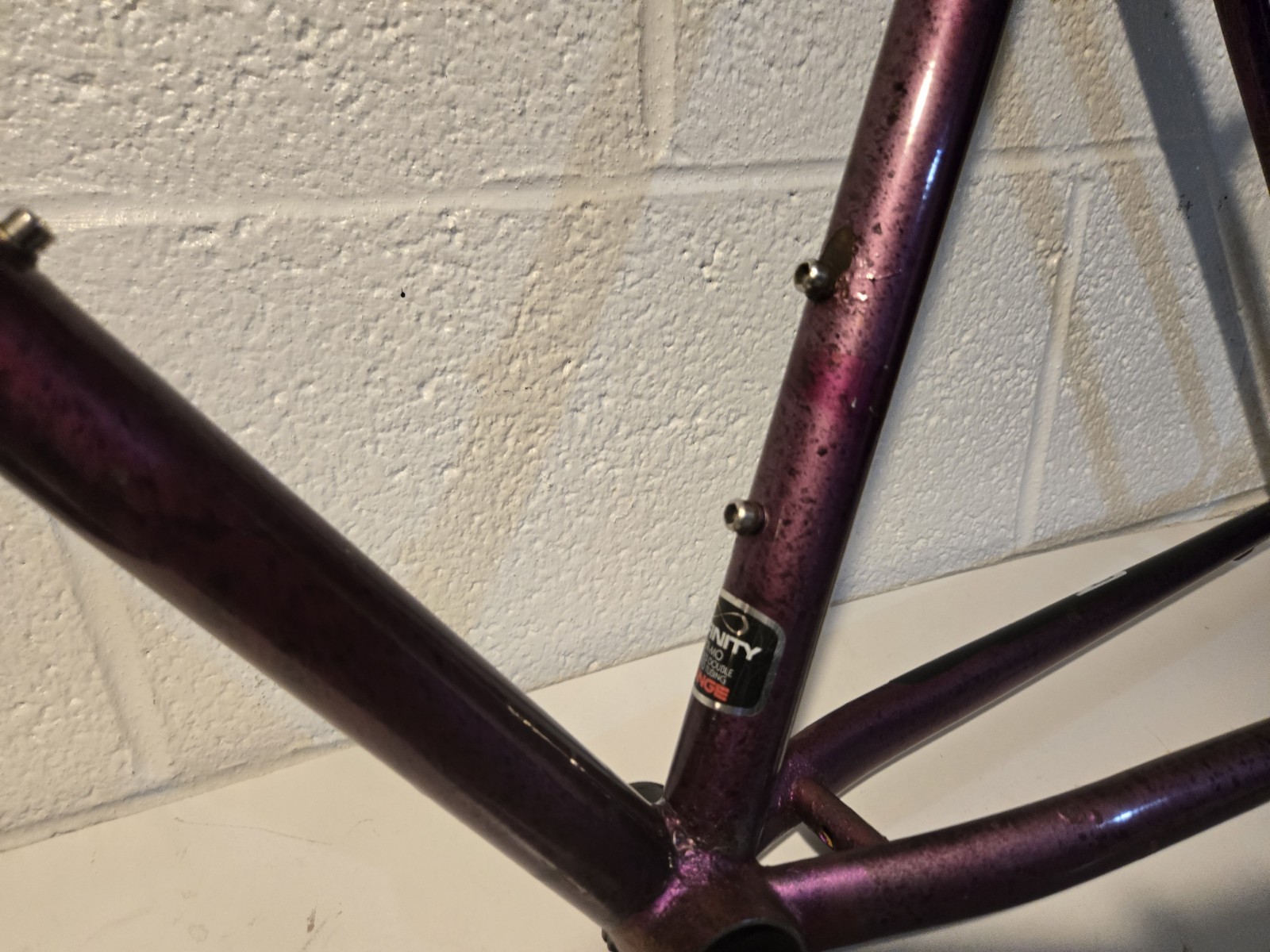 Vintage GT Cirque Mtb Hybrid Bicycle Frame Purple Flake Size 59cm Used Good...