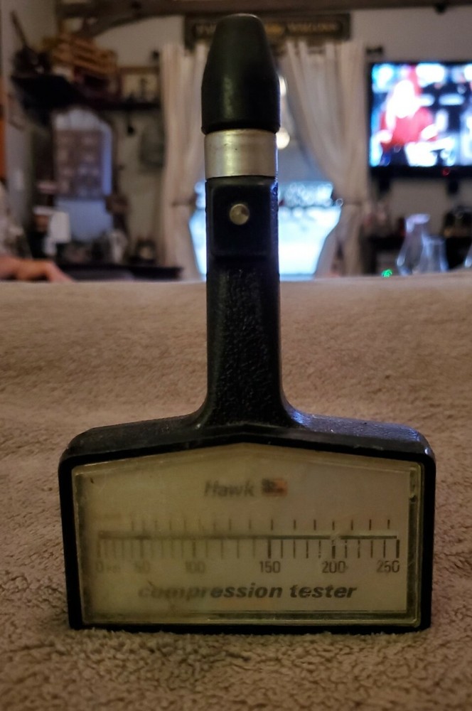 Vintage Hawk Classic Car Engine Compression Tester SAE Threads