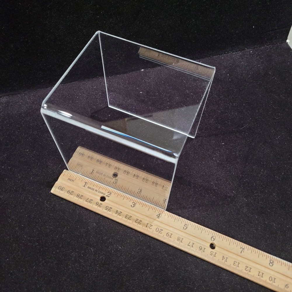 4" Riser Display Showcase Stand Acrylic Plastic 3 Sided Riser NEW -Qty Discounts