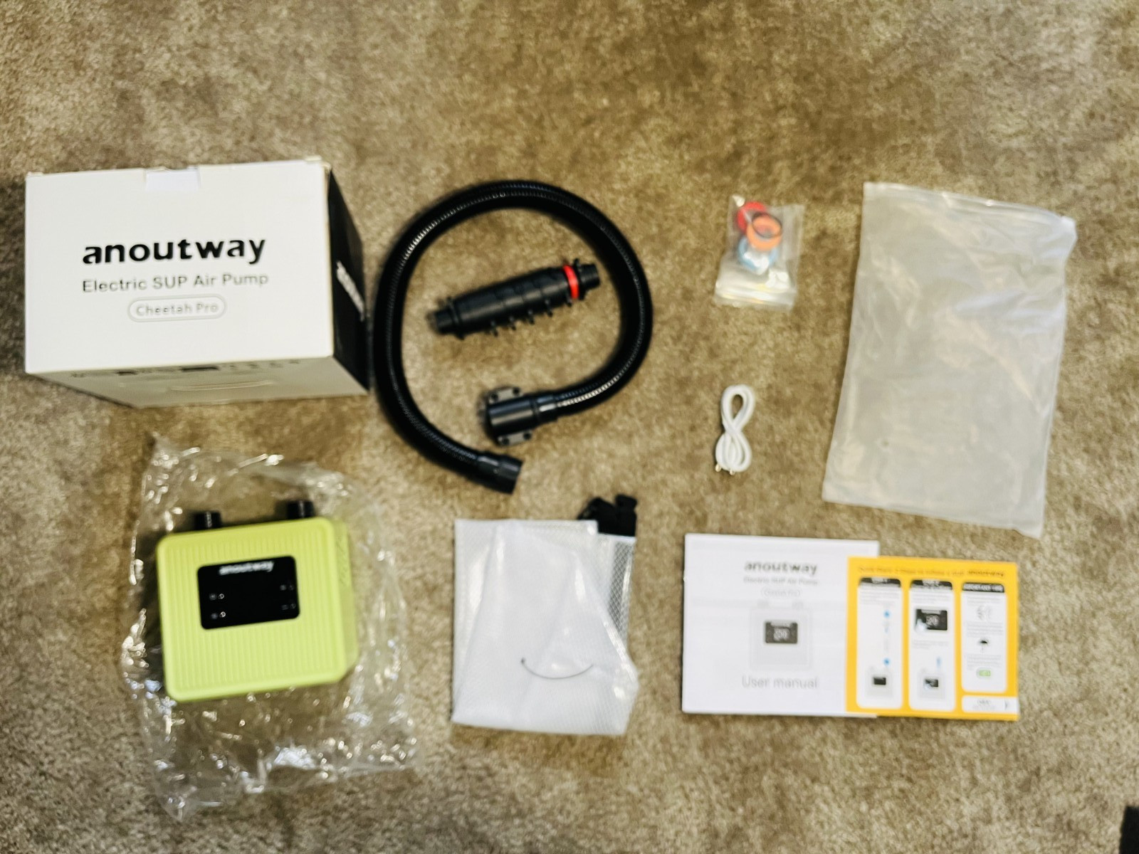 20PSI super mini Electric SUP Air Pump | Inflator for Paddle Board, kayak, boat