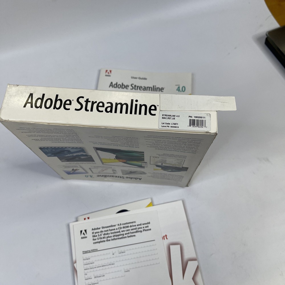 ADOBE STREAMLINE 4.0 FOR MAC CD & USER GUIDE