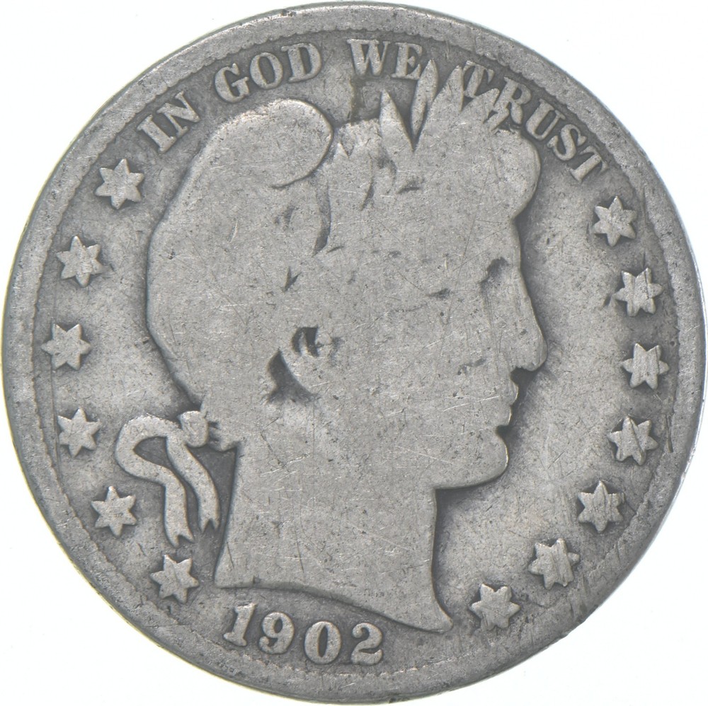 1902-S Barber Half Dollar Average Circ