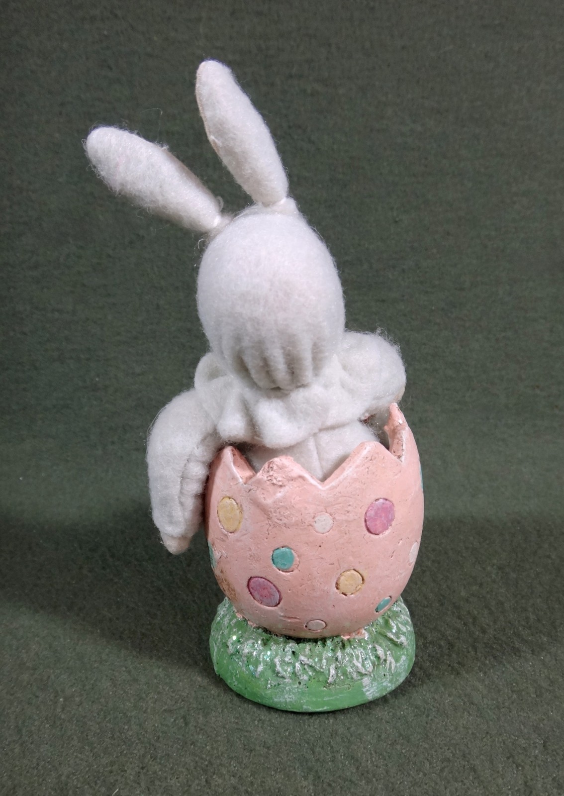 TWO vintage whimsical Spring EASTER BUNNY BABY doll RABBIT figures