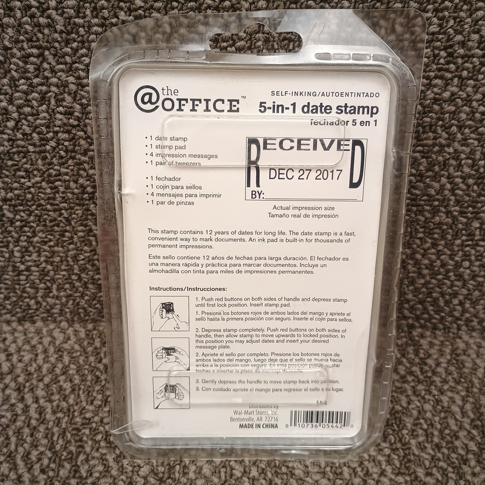 5-in-1 Self-Inking Date Stamp - NIP