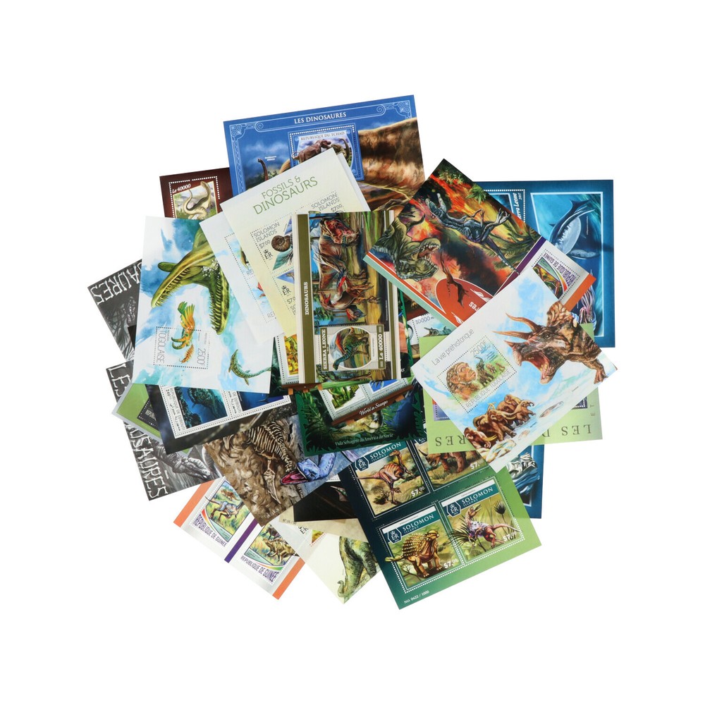 STAMPS COLLECTION PREHISTORY 30+ DIFF. SETS