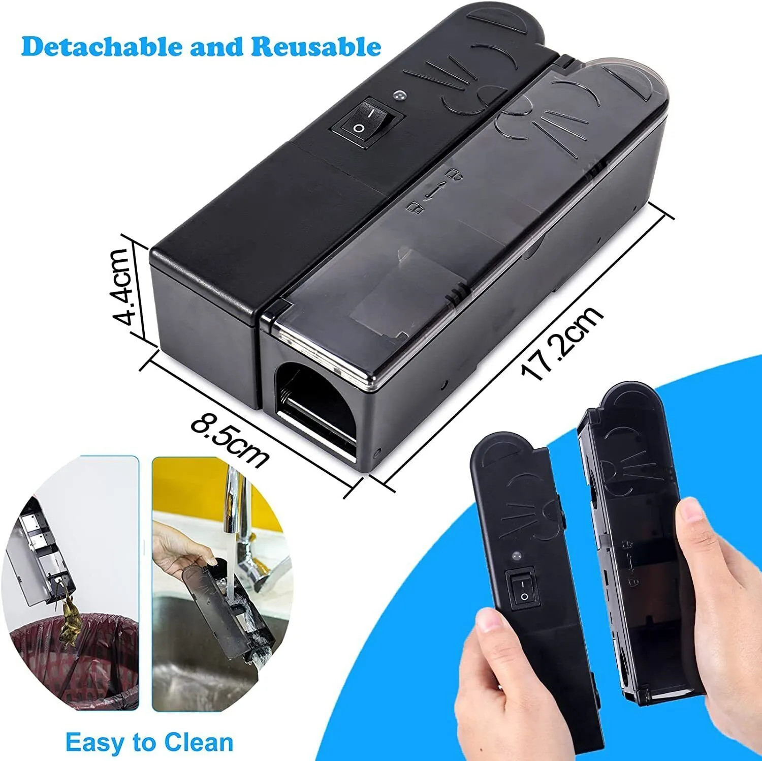 Electronic Mouse Trap Victor Control Rat Mice Killer Pest Electric Rodent Zapper