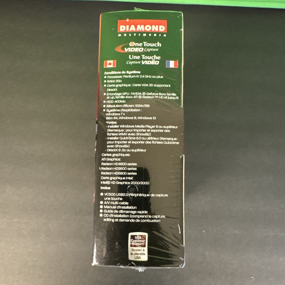 Diamond VC500 USB 2.0 One Touch Video Capture Convert Burn Device New