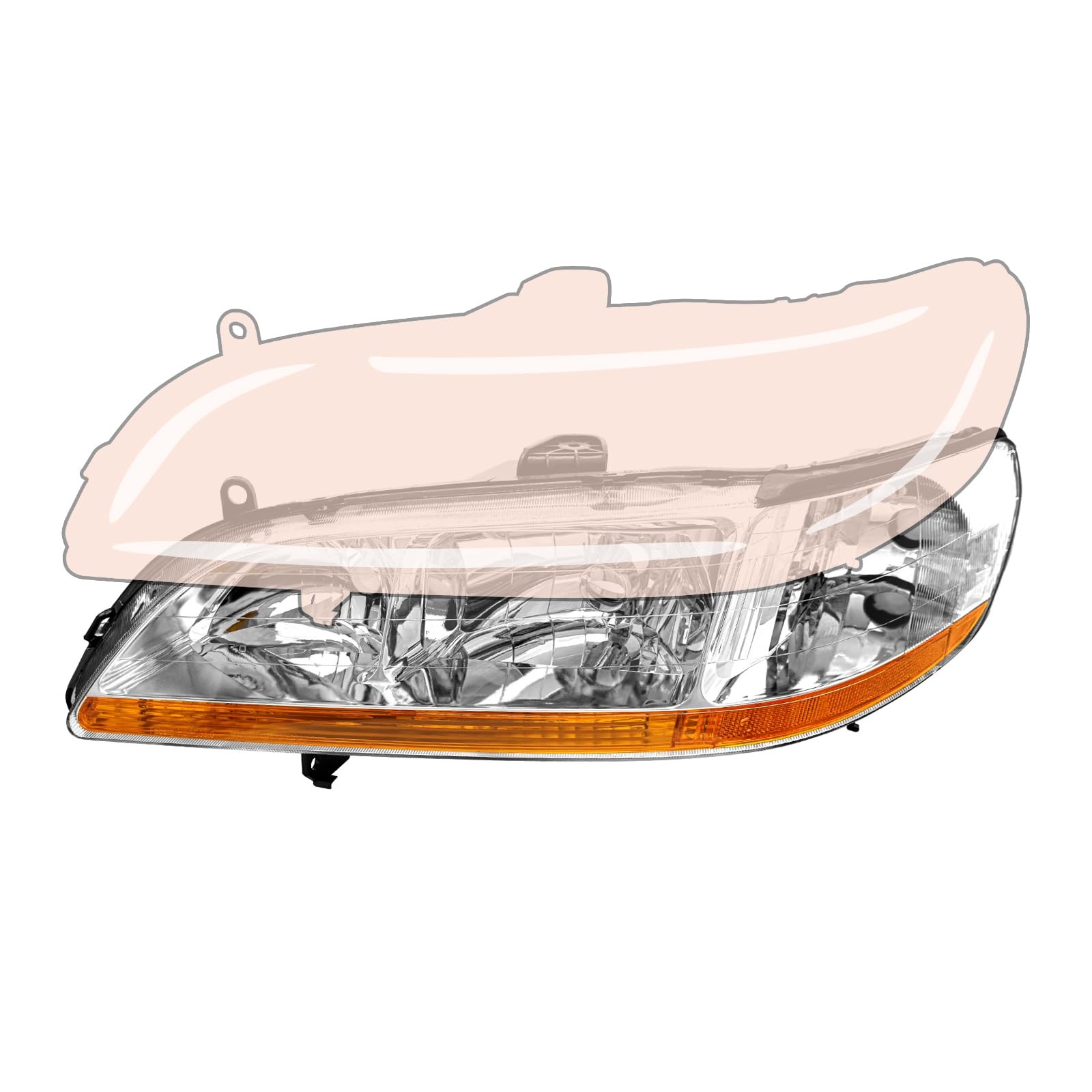 Compatible with Accord 2/4Dr Headlamp for Honda Accord Headlights Assembly