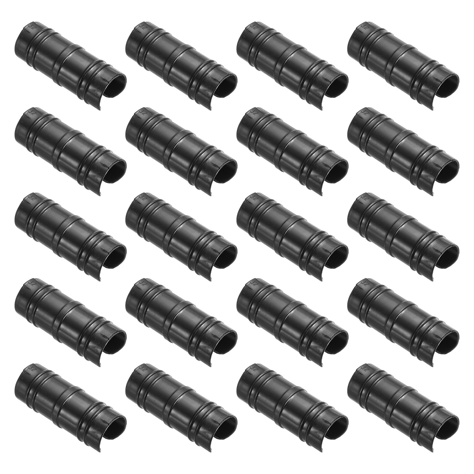 50Pcs 1 1/4" 32mm Greenhouse Snap Plastic Greenhouse Clamp Clip Tube Black