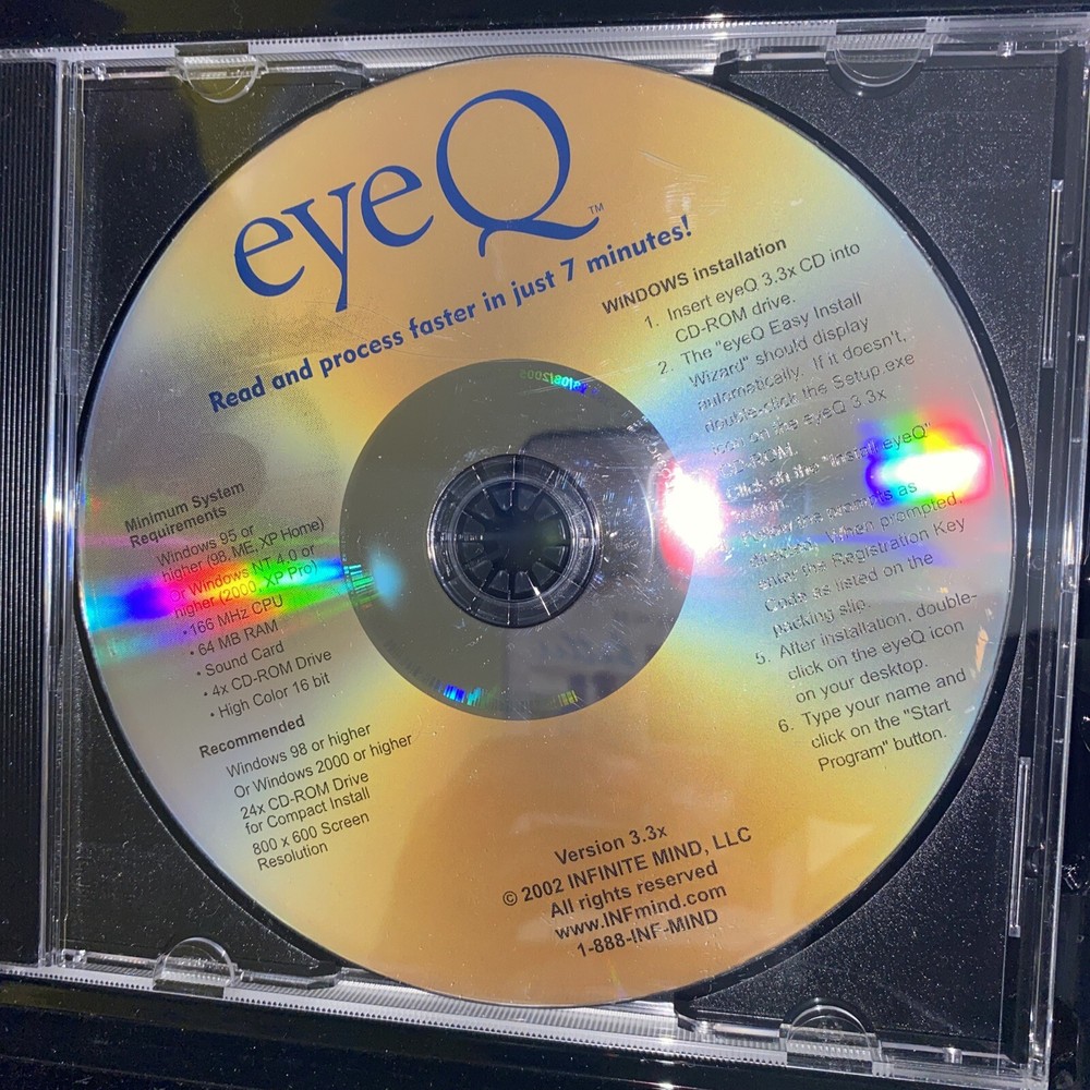 Eye Q Infinite Mind Brain Enhancing Technology Software