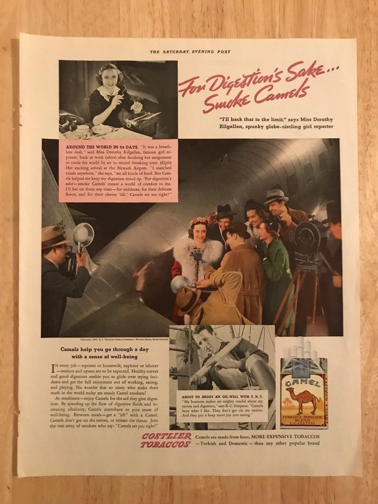 1937 CAMEL Cigarettes - VINTAGE AD