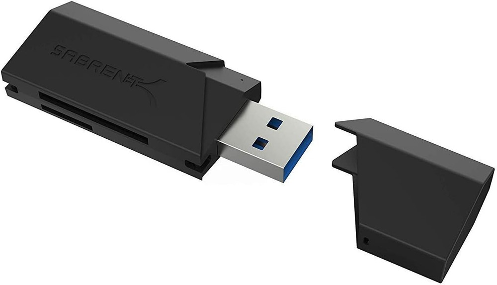 SuperSpeed 2 Slot USB 3.0 Flash Memory Card Reader for Windows, Mac, Linux, a...