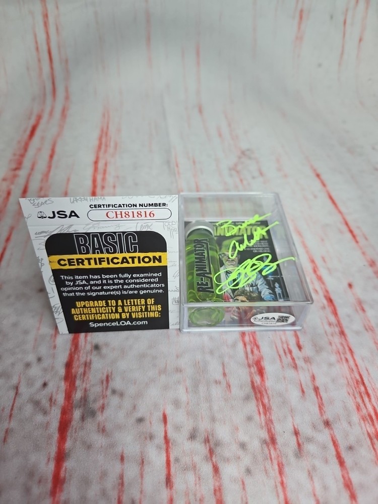 Dual Signed Re-Animator UV Reactive Mini Display With JSA COA