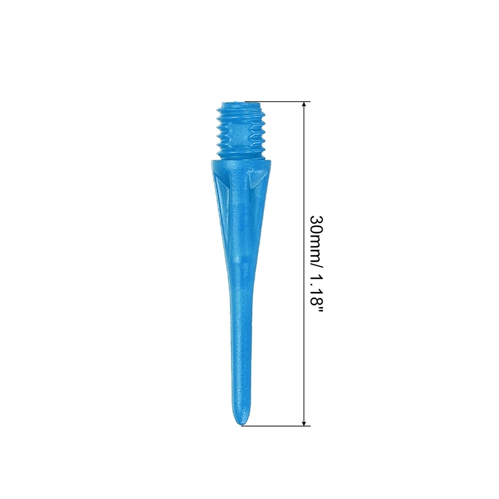 50 Pack Plastic Dart Tips 2BA Thread Soft Dart Tips Plastic Tip Blue