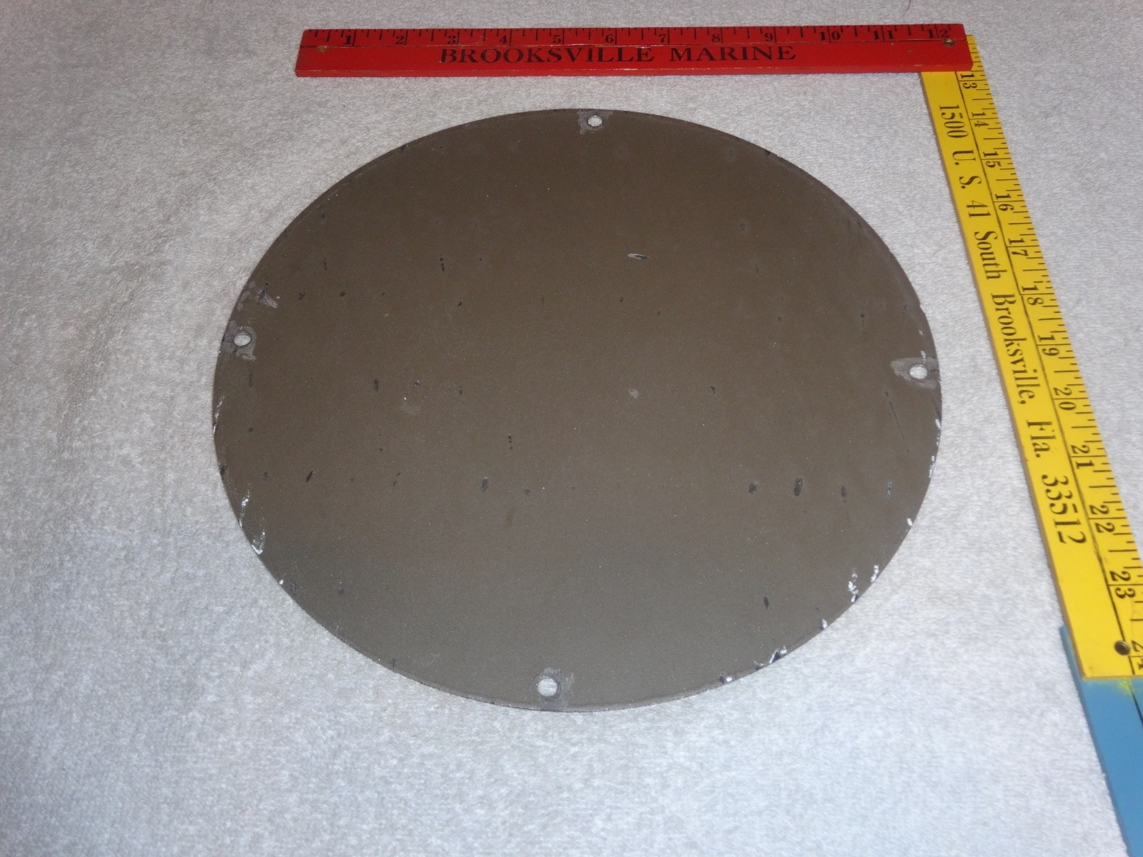 VINTAGE HARLEY DAVIDSON MOTORCYCLE 11 1/4" PORCELAIN METAL GASOLINE OIL HOG SIGN