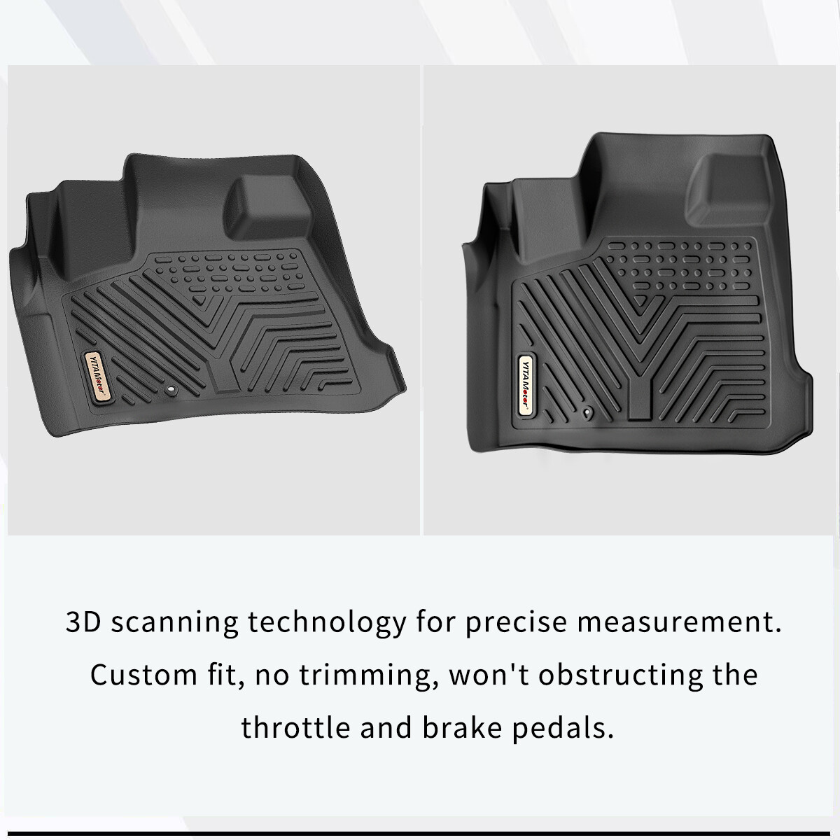 For 2008-2020 Dodge Grand Caravan Floor Mats Black Rubber All Weather Protection