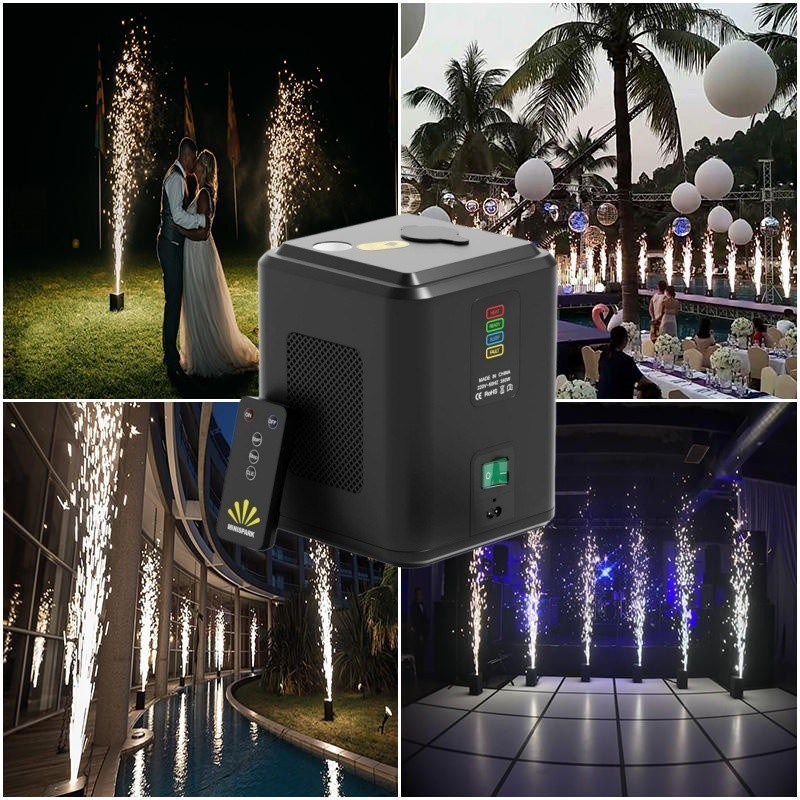 electric stage effect machine 350W mini spark firework sparkler remote control