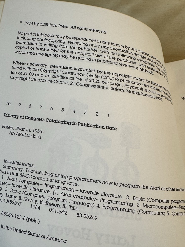 Atari 1984 “An Atari For Kids” Book - Teaching Kids Atari 8bit Computers
