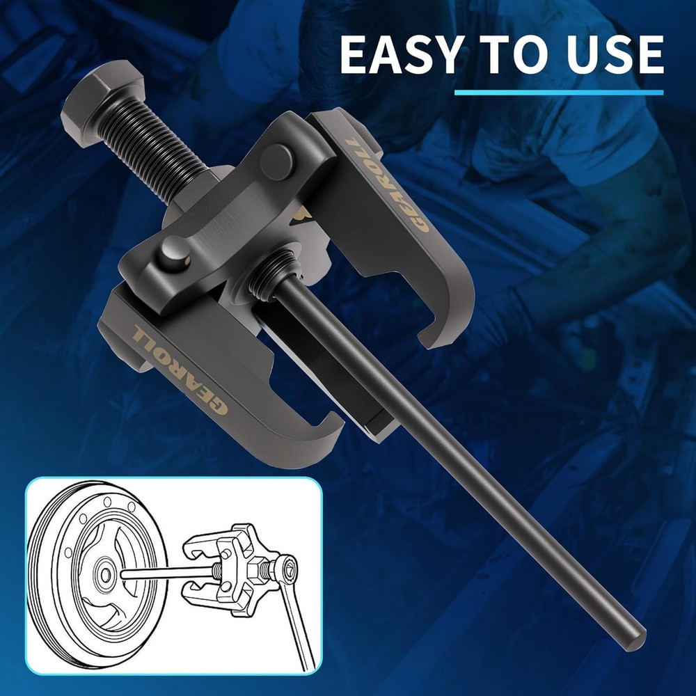 Harmonic Balancer Puller Remove Extractor Kit Set, Adjustable 3-Jaw Puller...