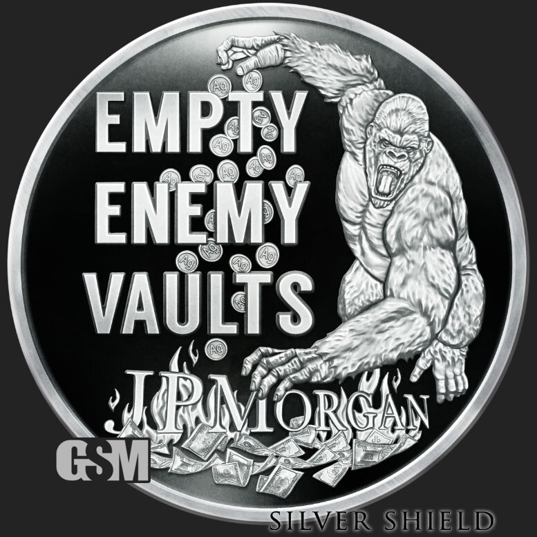 2021 Silver Shield EMPTY ENEMY VAULTS - 1oz Proof - #9 in "WORLD WAR MEme"