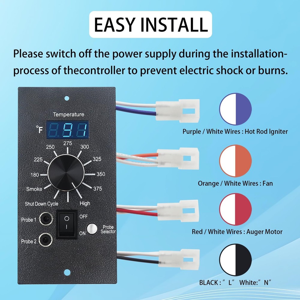 Digital Thermostat Kit for Traeger Control Panel Kit Parts Replacement, Compa...