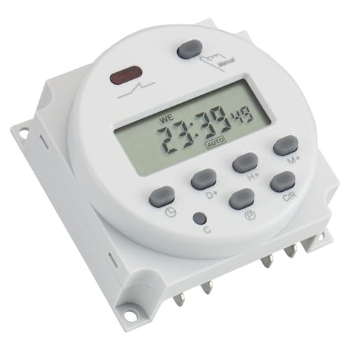 Time Switch Relay,Digital LCD Programmable,24V DC/AC Input,200-250V 16A Timer