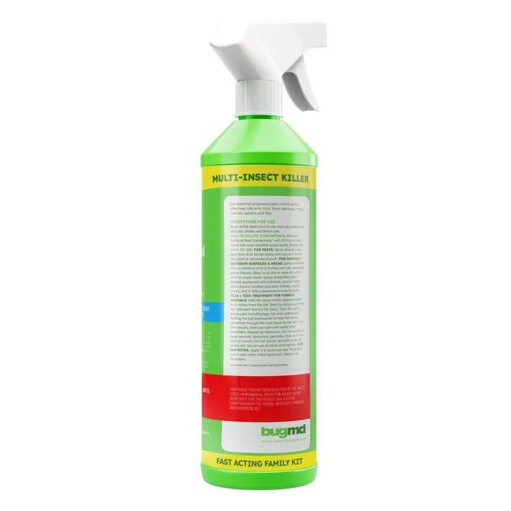 BugMD Essential Pest Control Fast-Acting Family Kit – Plant-Based Bug Killer Set