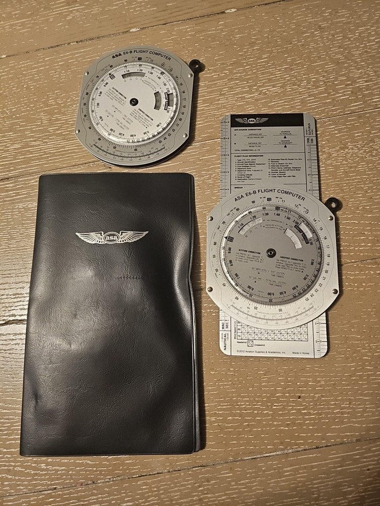 *2* ASA E6-B Metal Flight Computers And Case