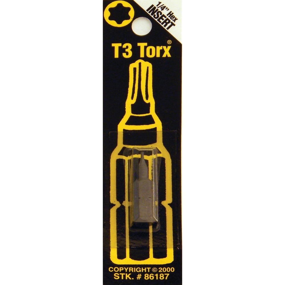 Best Way Tools T3 TORX Insert Hex Screwdriver Bit B86187 Best Way Tools B86187