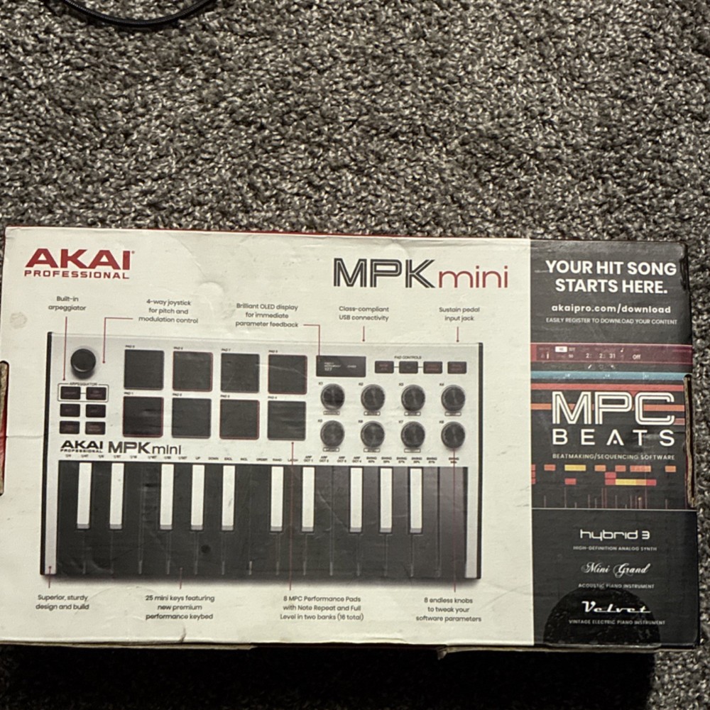 Akai MPK mini Special Edition White 25-Key USB Keyboard Controller w/ Software