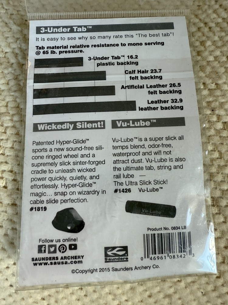 Saunders Archery Finger Tabs NOS